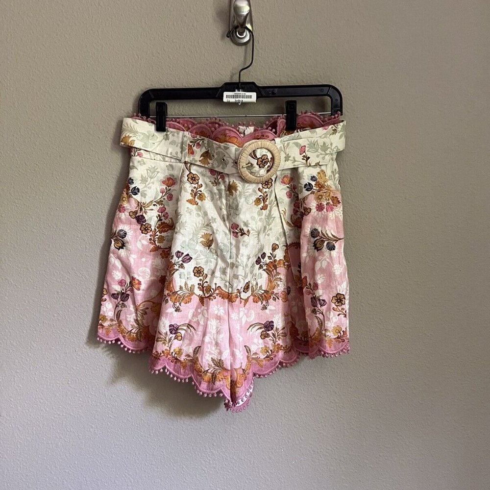 CNWT Authentic Zimmermann Laurel Belted Embroidered Floral Line size AU 3…